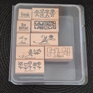 STAMPIN' UP! Retired 2004 'Smorgasborders' Stamp Set, Set of 9 Stamps
